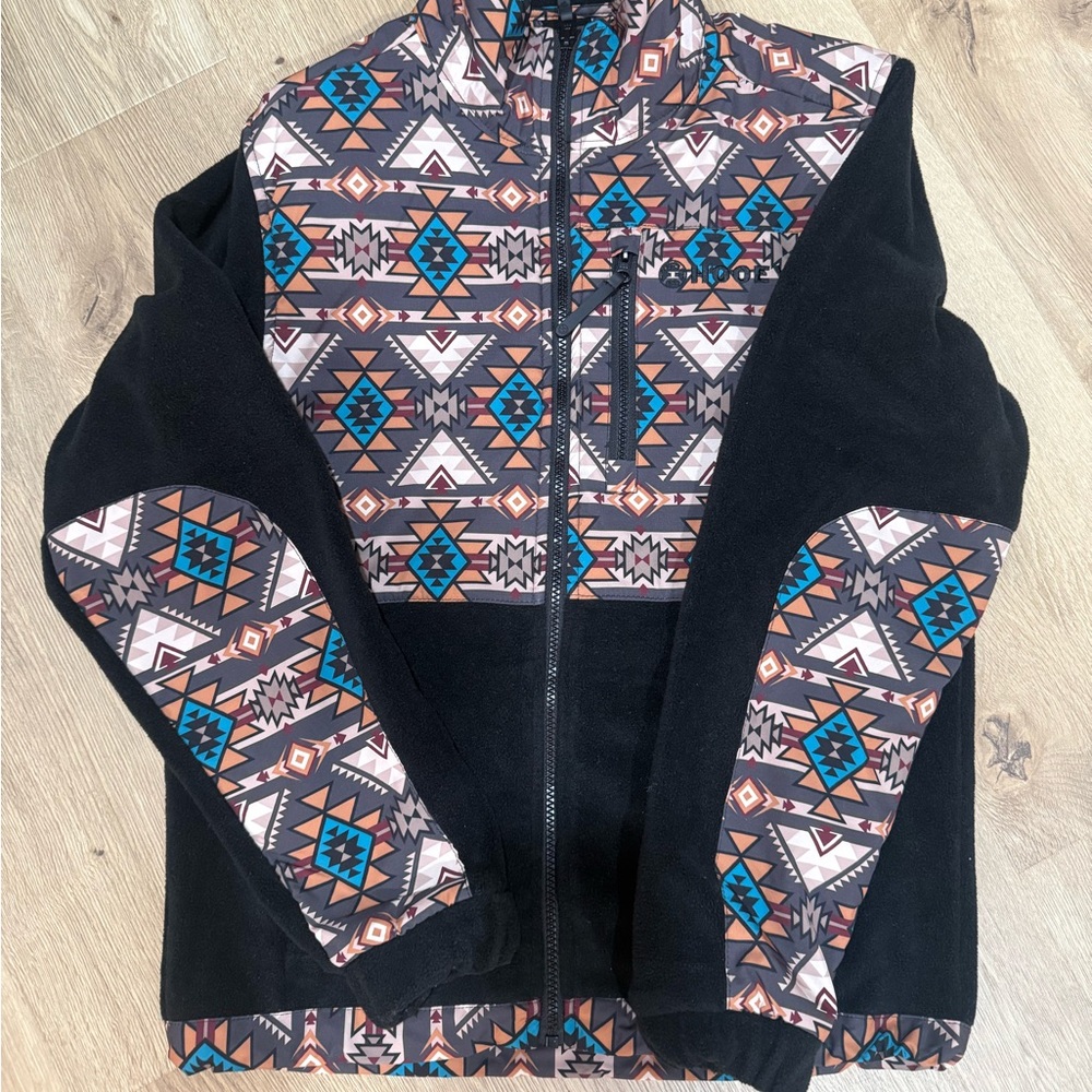 Hooey Multicolor Geometric Fleece Jacket
